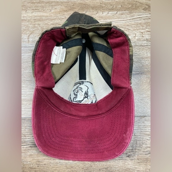 FSU Florida State Seminoles NCAA Hat Burgundy Camo Adjustable Strapback Cap - Picture 4 of 4